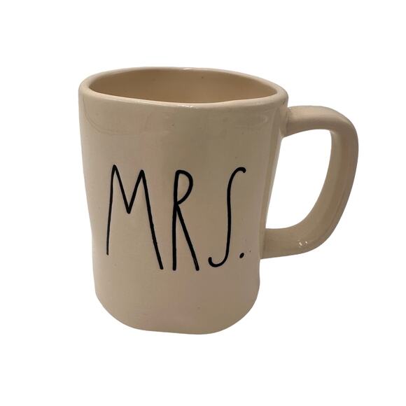 Rae Dunn Mrs. White & Black Coffee Mug - Picture 1 of 6